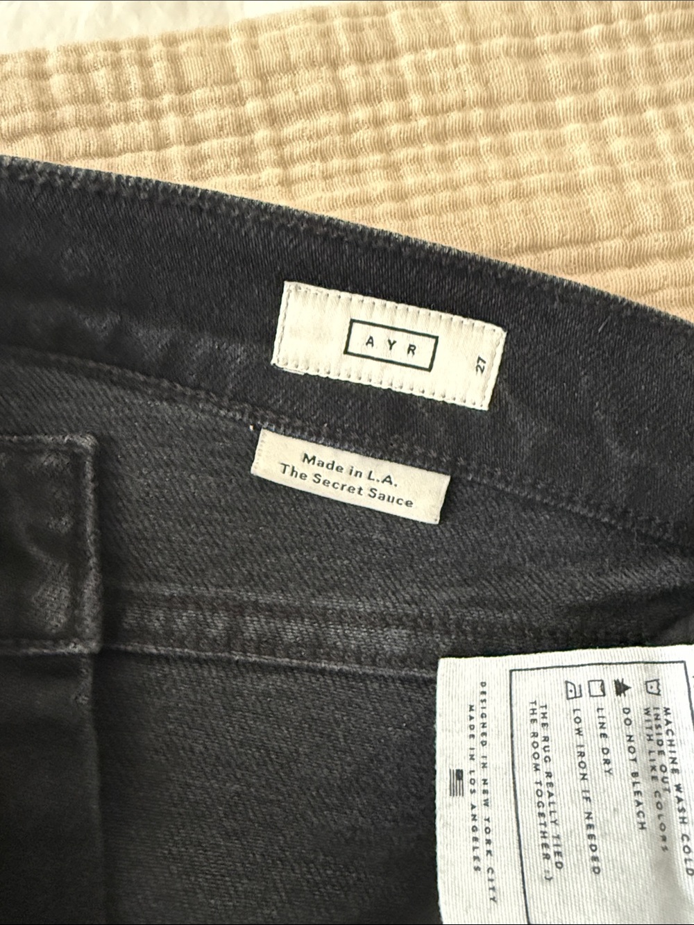 AYR Charcoal Black High-Rise Denim